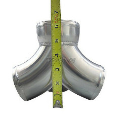 XS-POWER Dual 3 Inch to 3.5 Inch Aluminum Y Merge Pipe Twin Turbo