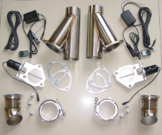 DUAL Electric Exhaust DUAL Cutout Cutouts 3.0 INCH