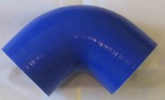 Silicone 90 degree Elbow Coupler Hose 3" to 3" Turbo, Blue
