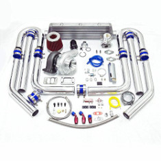 Universal High Performance Upgrade T70 12pc Turbo Kit (Silver Intercooler / Silver Piping) - Universal Turbo Kit - Other Specialty Items