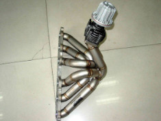 Toyota T4 TOP MOUNT single Turbo Manifold 1998-2005 Lexus IS300 GS300 2JZ-GE NA-T WITH HKS STY 50MM wastegate