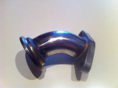 38mm to 44mm Wastegate Adaptor Flange WG 38 44 Stainless Curved 38-44 v-band