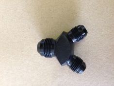 -6an and -8an Y-Block Fitting Adaptor BLACK-6 -8 an 06 08 06an 08an
