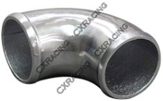 2.5" Cast Aluminum 90 Degree Elbow Pipe Tube Turbo intercooler Polished