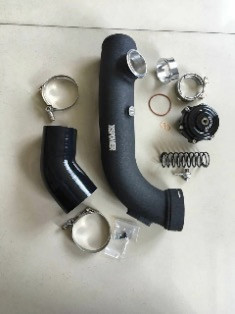 AIR INTAKE SILVER CERAMIC TURBO CHARGE HARD PIPE KIT 50MM E60 N54 535i E90 Sedan BMW CHARGE KIT
