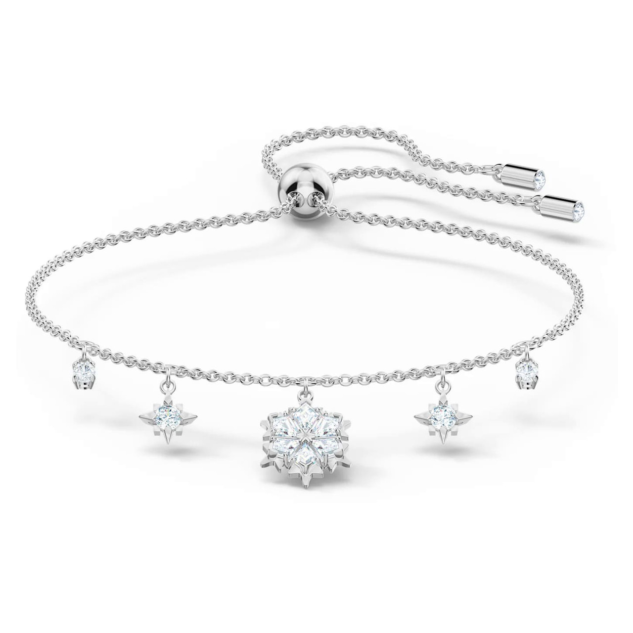 Swarovski Magic Bracelet, Snowflake, White, Rhodium Plated 5576695