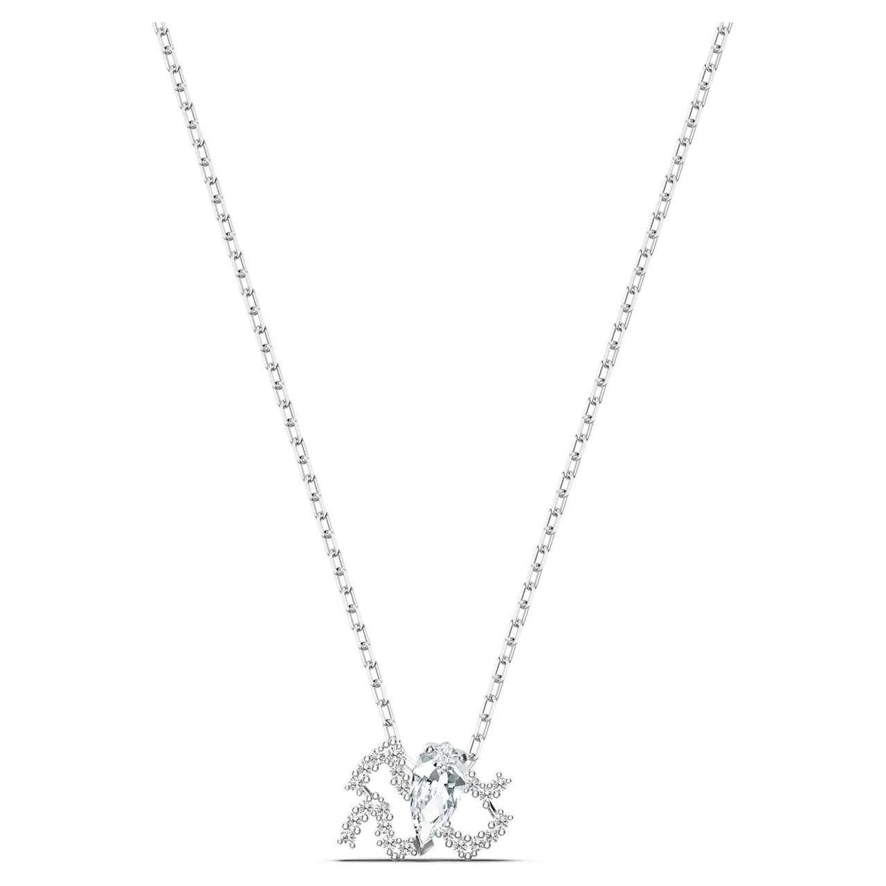 Swarovski Crystal Zodiac II Pendant, Aquarius, White, Mixed Metal
