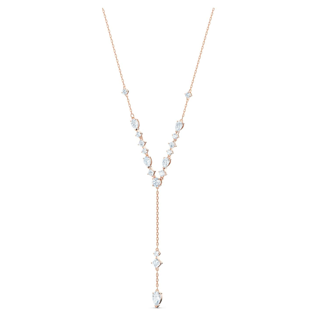 Crystalline Azuria Rose Gold Jewelry: Swarovski Crystal Simulated White Pearls Necklace and Jewelry Set Set for Women - Wedding