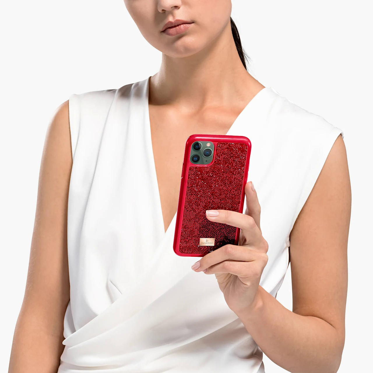 Swarovski Crystal Glam Rock Smartphone Case, iPhone 12 Mini, Red
