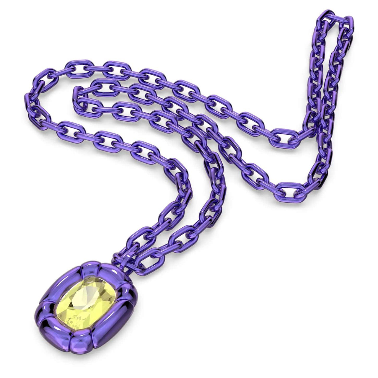 Swarovski Dulcis Necklace, Cushion Cut Crystals, Purple, 5610290