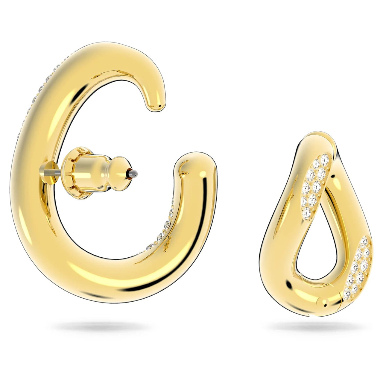 Dextera Ear Cuff Set (2), Asymmetrical, White, Gold-Tone Plated Dextera Ear Cuff Set (2), Asymmetrical, White, Gold-Tone Plated