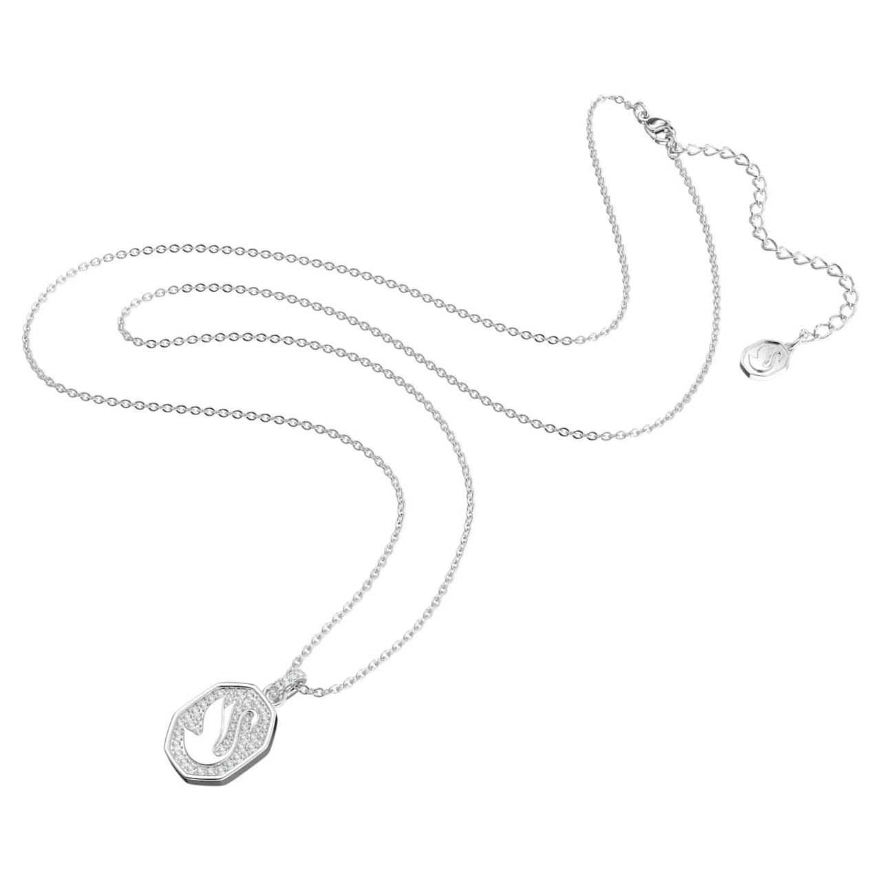 Swarovski Signum Pendant, Swan, White, Rhodium Plated 5621098 - Four ...