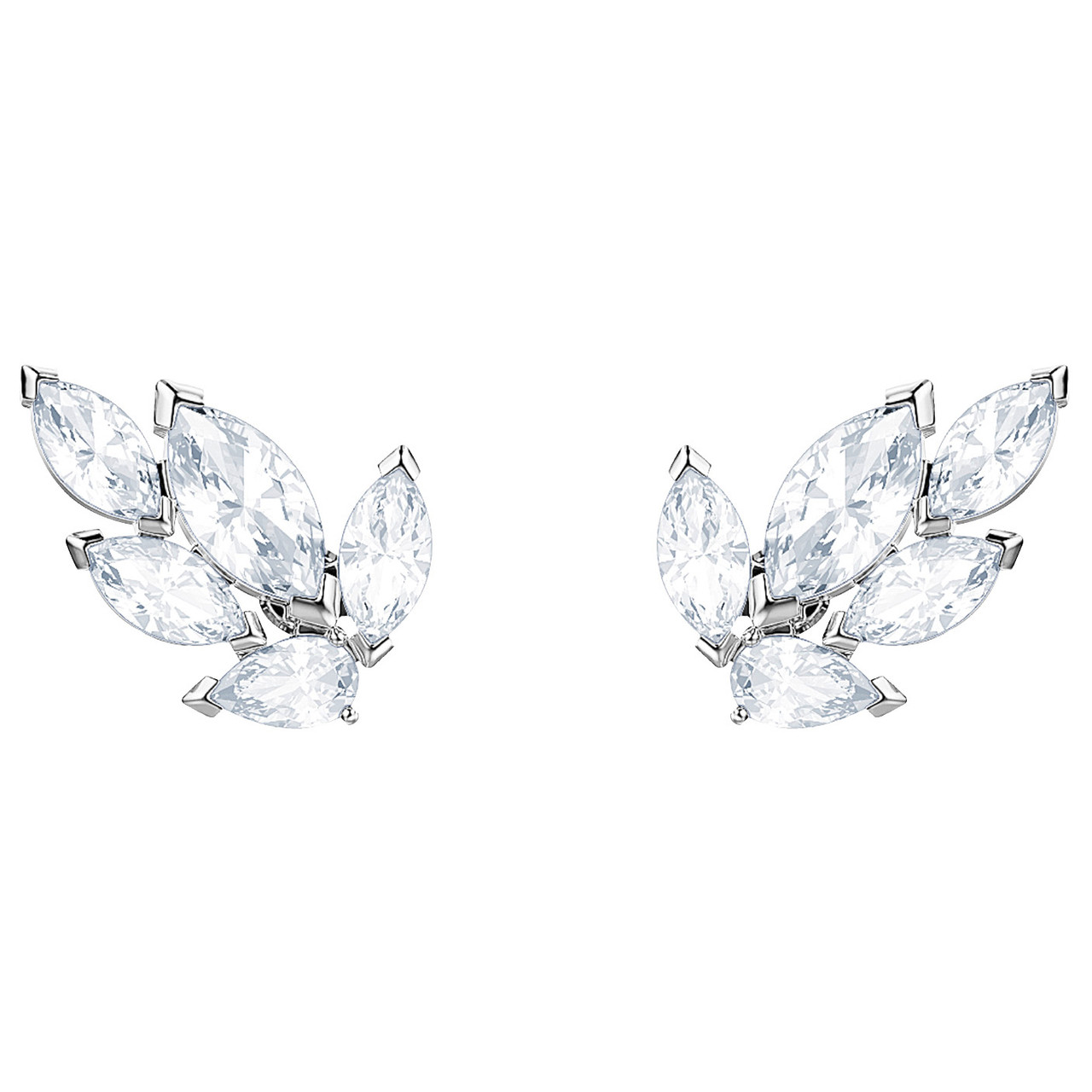 LV White & Gold Swarovski Crystal Stud Earrings – Nomad'r Lifestyle Company