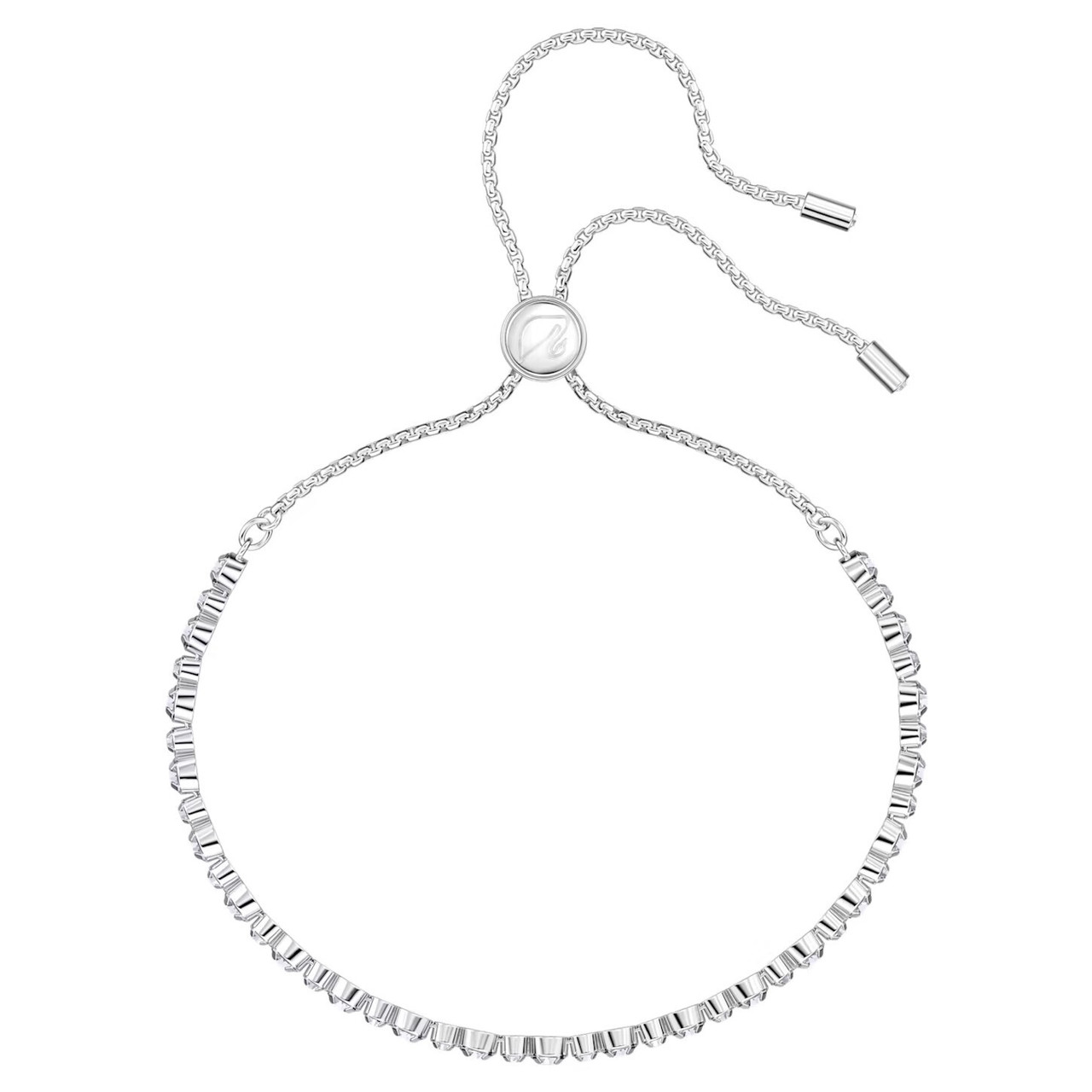 Swarovski Subtle Trilogy Bracelet, White, Rhodium Plated