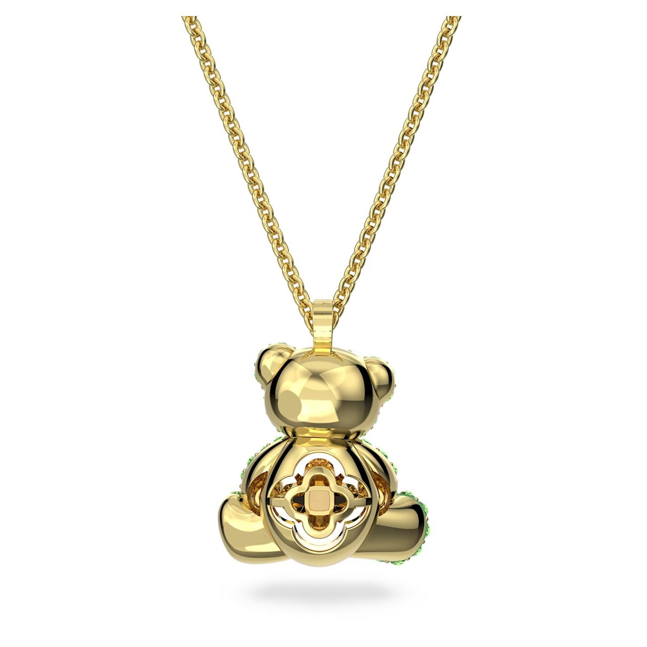 Swarovski Teddy Pendant Green, Gold-Tone Plated 5642975