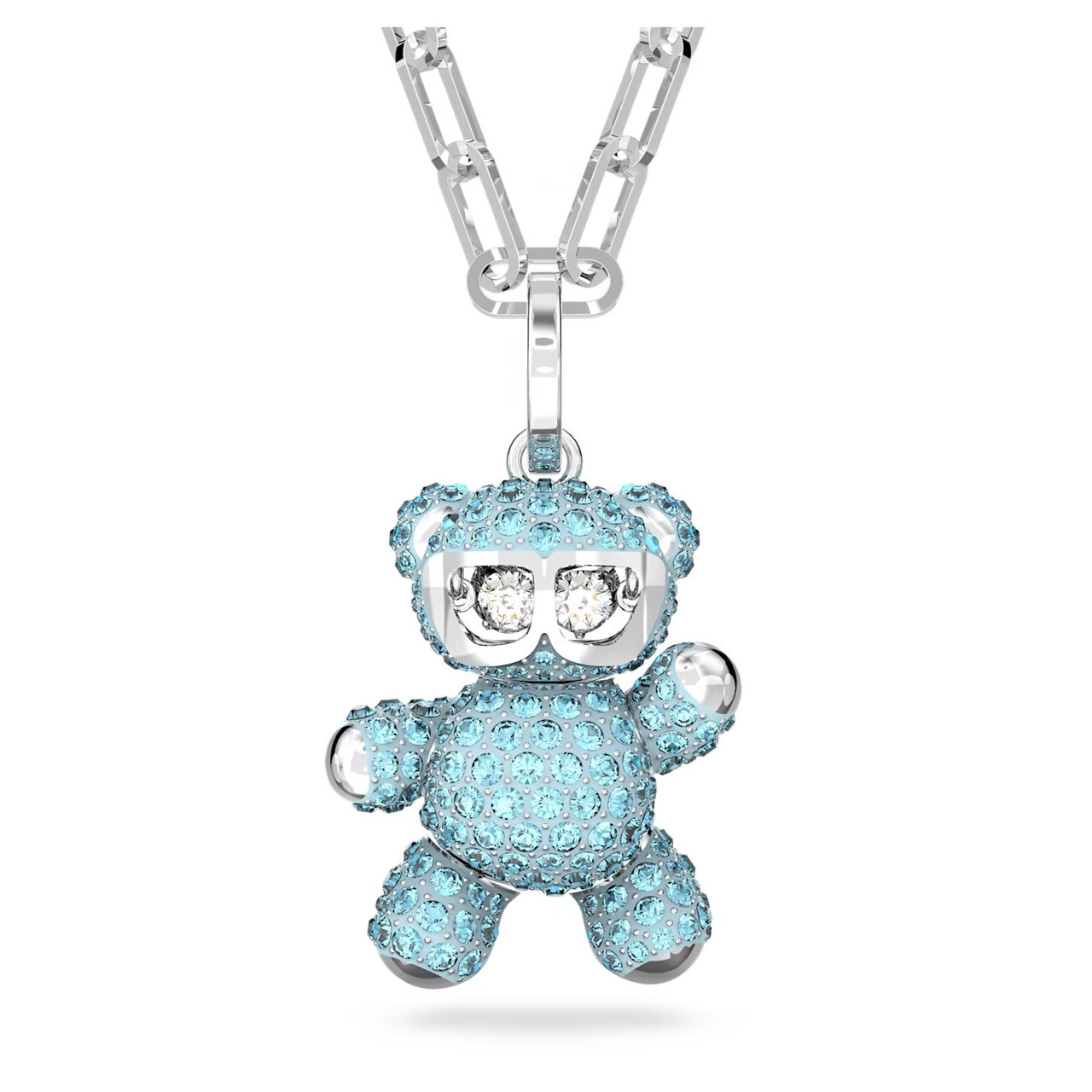 Swarovski Teddy Pendant, Blue, Rhodium Plated 5642979 - Four Swarovski Teddy Pendant, Blue, Rhodium Plated 5642979 - Four