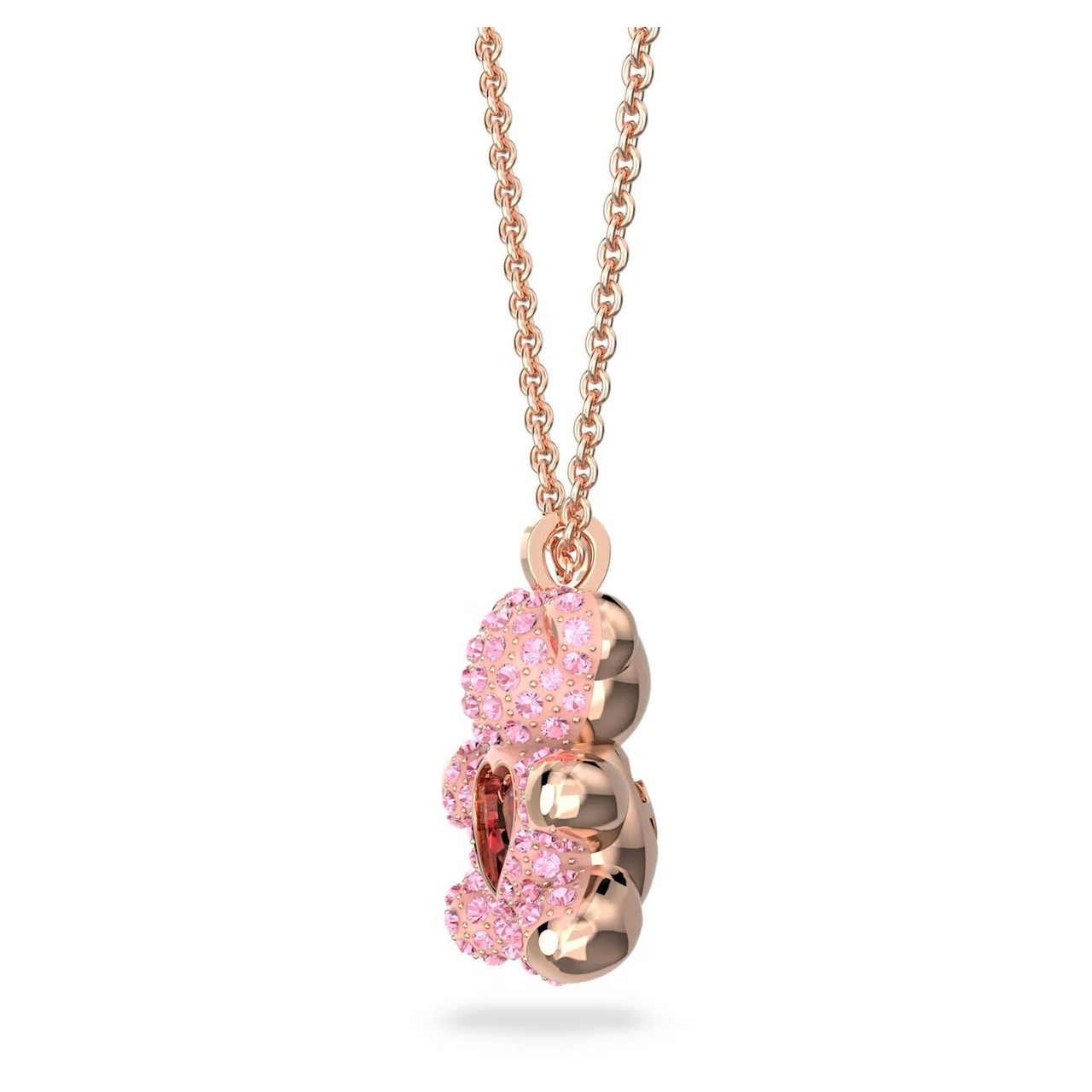 ★SWAROVSKI★ Teddy Pink Rose Gold Crystal Pearl Necklace 56 Teddy pendant, Crystal pearl, Bear, Pink, Rose gold-tone