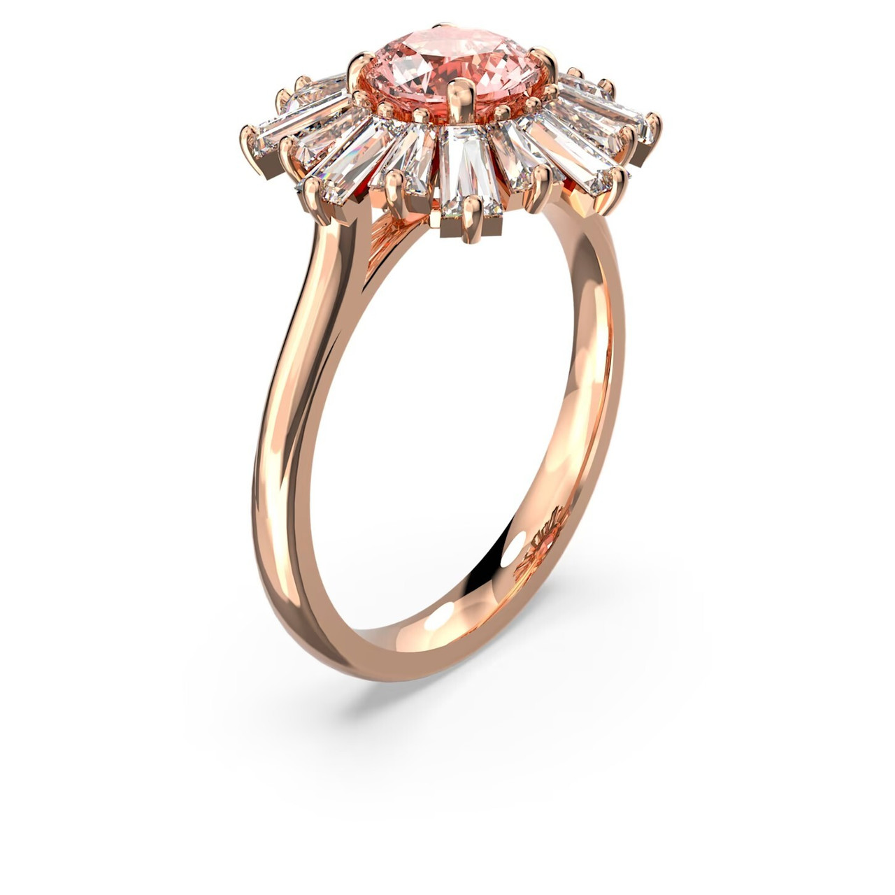 【特価!ギフトにも♪】SWAROVSKI☆Rose-Gold Toneリング Dextera リング, ホワイト, ゴールドトーン・プレーティング