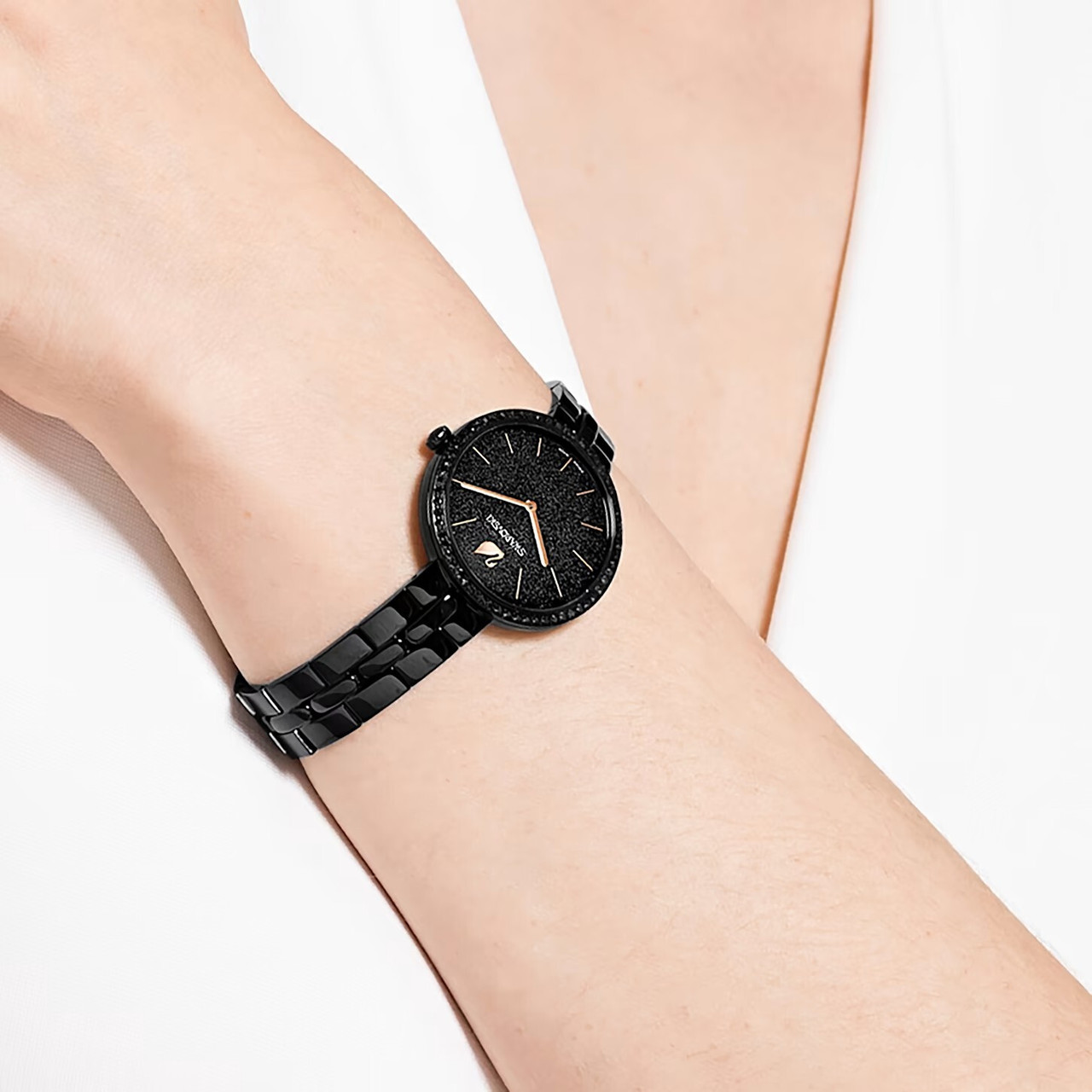 Swarovski Cosmopolitan Watch Metal Bracelet, Black Finish 5547646 ...