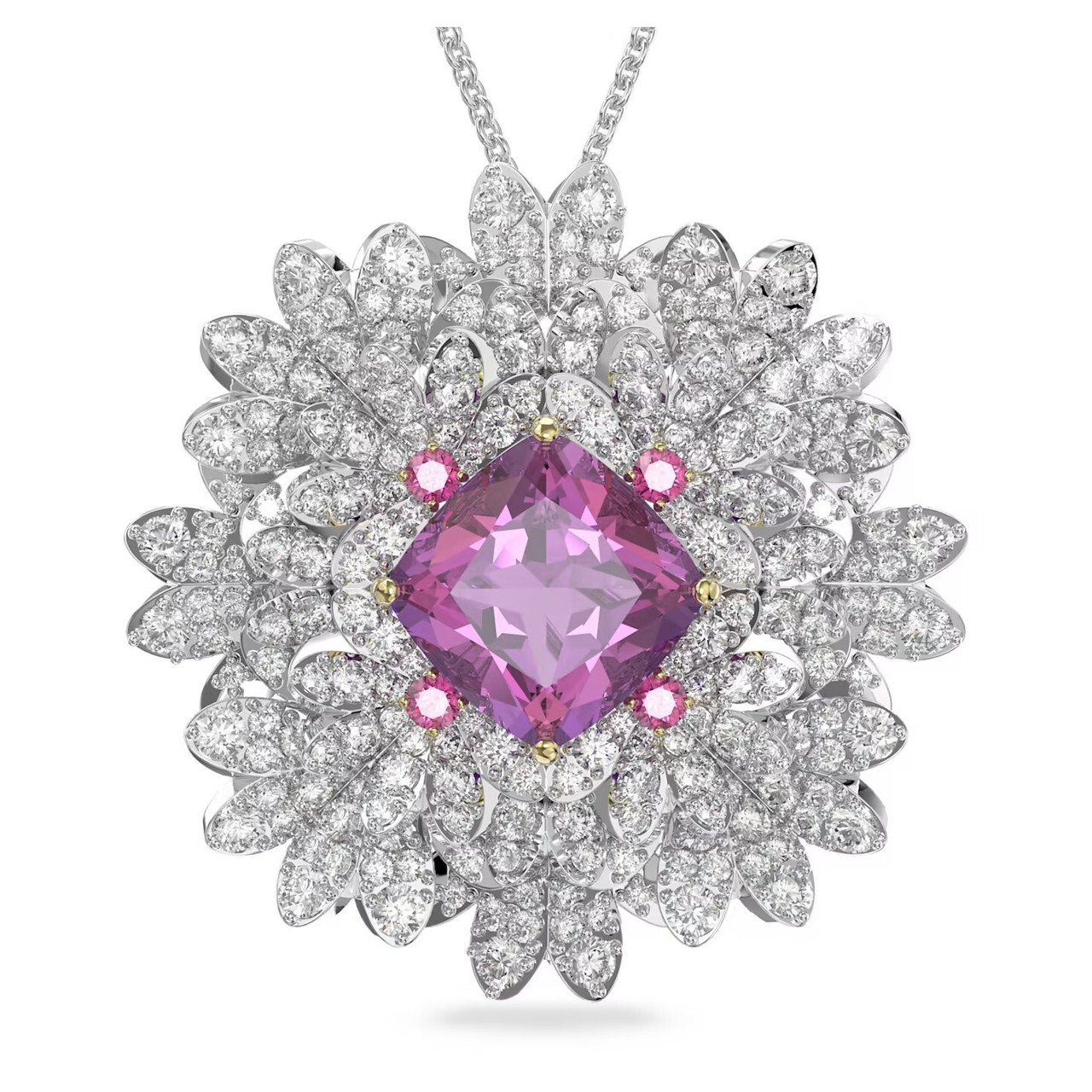 Swarovski Eternal Flower Brooch Flower, Pink, Mixed Metal Finish