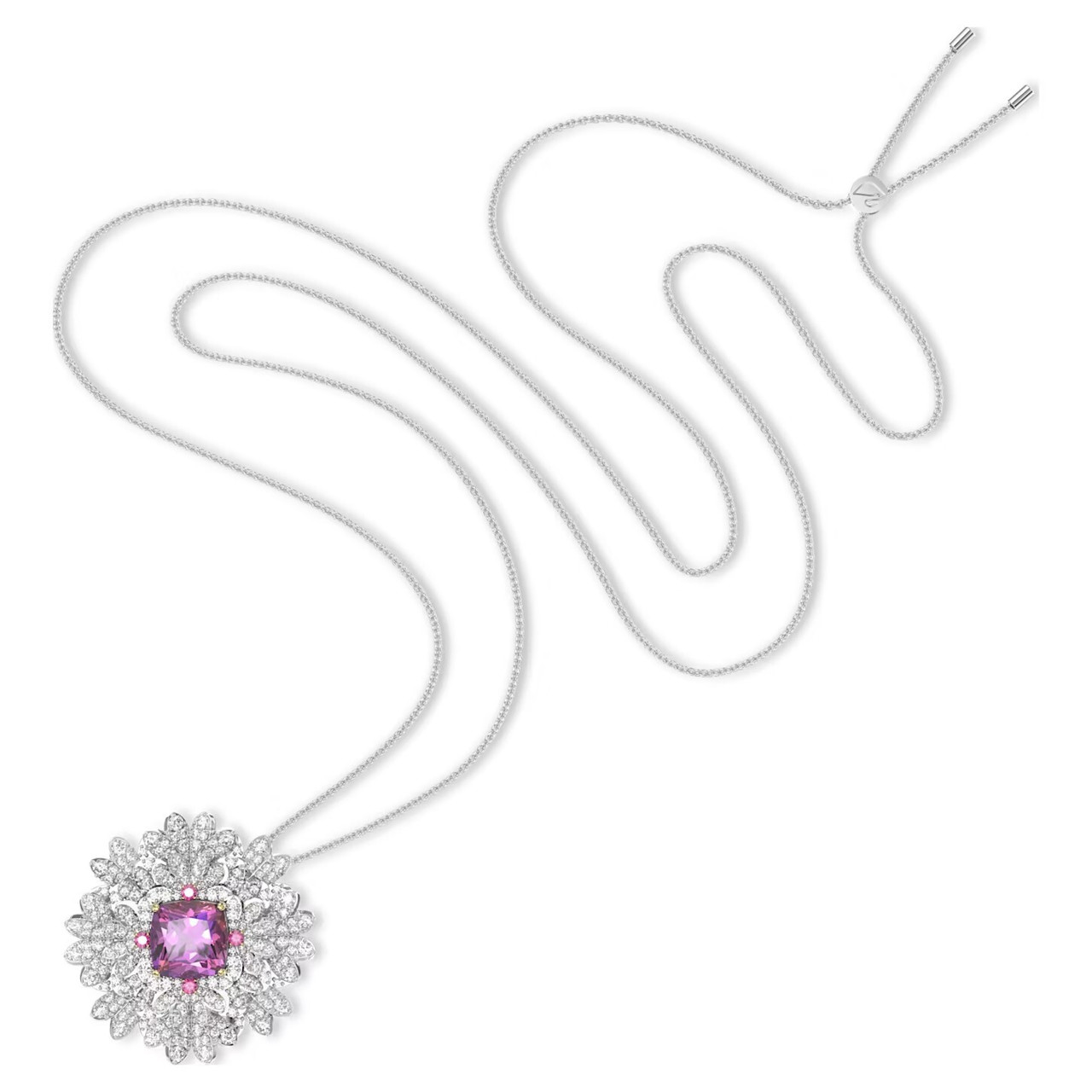 Swarovski Eternal Flower 5642858 34-⑨ Swarovski Eternal Flower Brooch Flower, Pink, Mixed Metal Finish