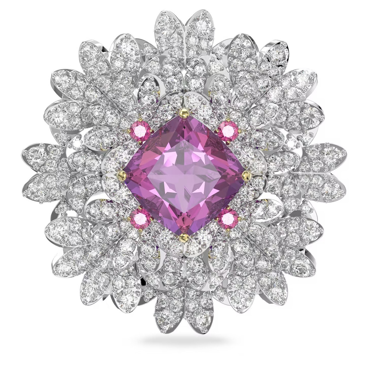 Swarovski Eternal Flower 5642858 34-⑨ Swarovski Eternal Flower Brooch Flower, Pink, Mixed Metal Finish