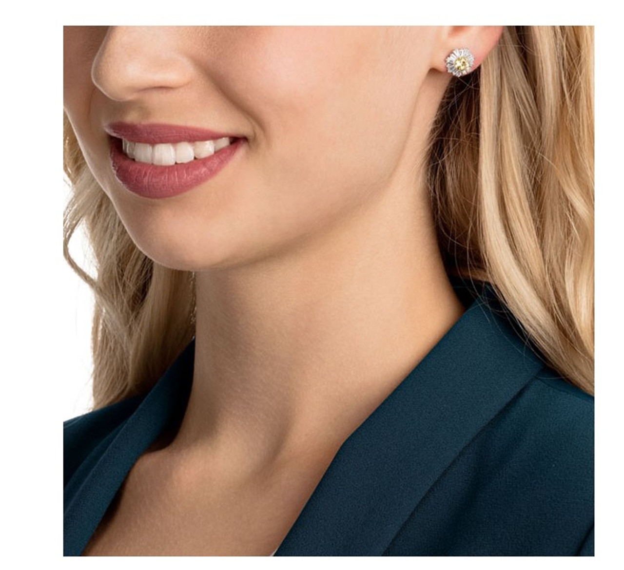 condenser On a daily basis Seaport Swarovski Crystal Sunshine Pierced Earrings, White, Rhodium Plating 5459591  - Four Seasons Jewelry