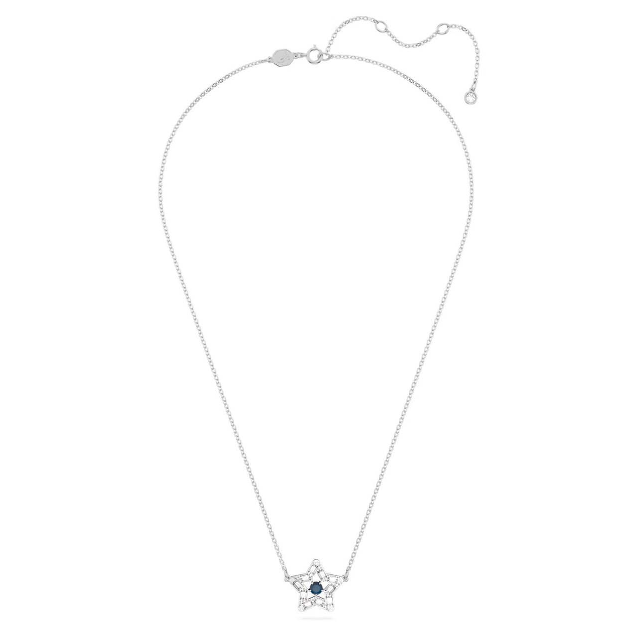 Swarovski Stella Pendant, Star, Blue, Rhodium Plated 5639186 - Four ...