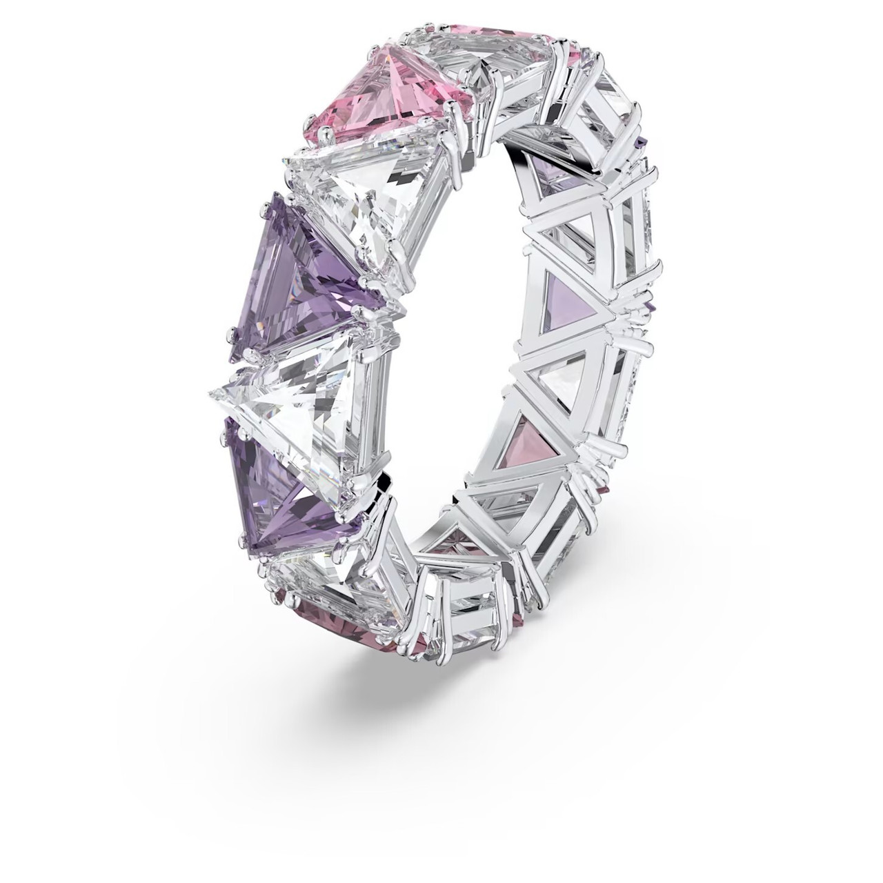 Swarovski Ortyx Cocktail Ring Triangle Cut, Purple, Rhodium