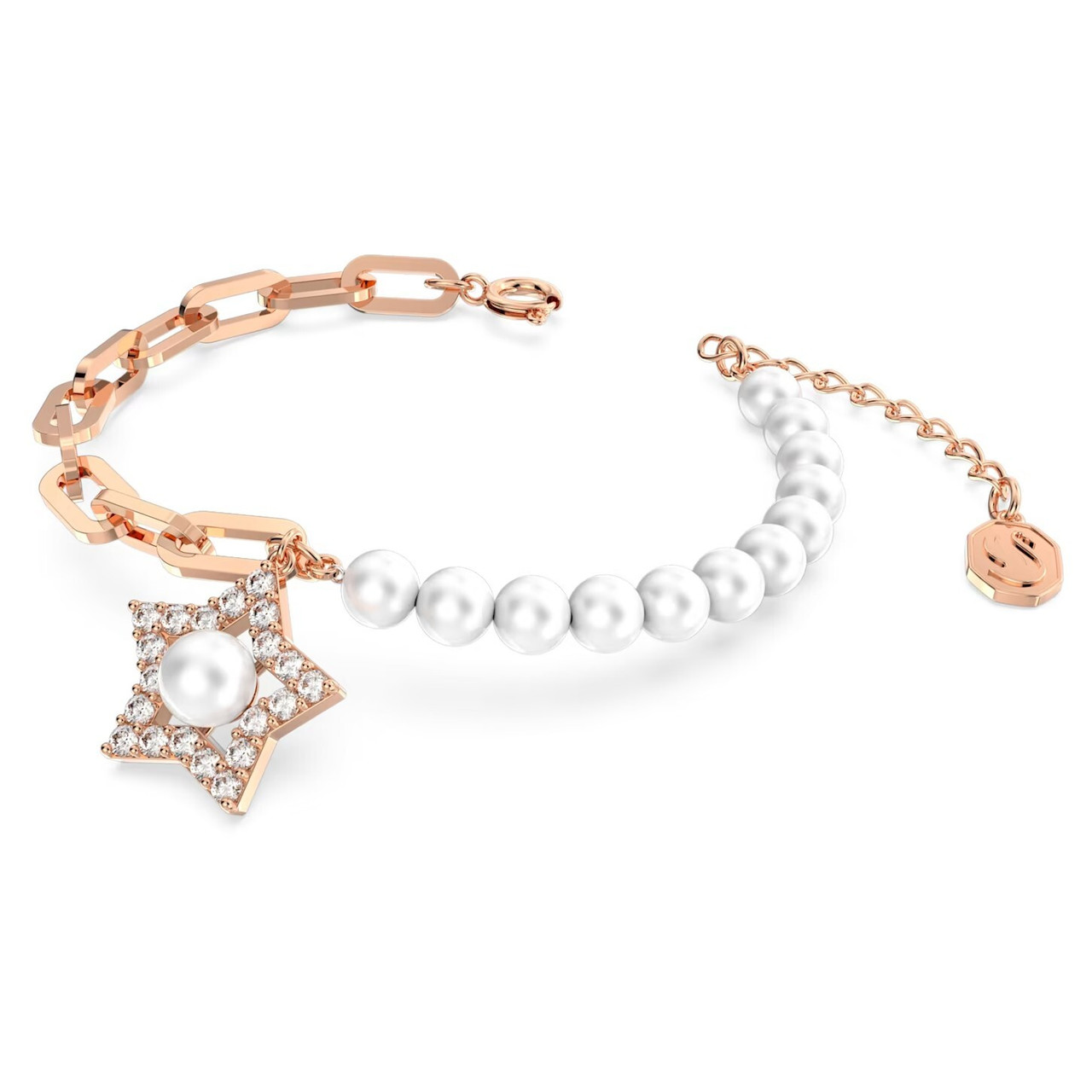 Swarovski Stella Bracelet, Crystal Pearls, Star, White, Rose Gold-Tone  Plated 5645461 - Four Seasons Jewelry