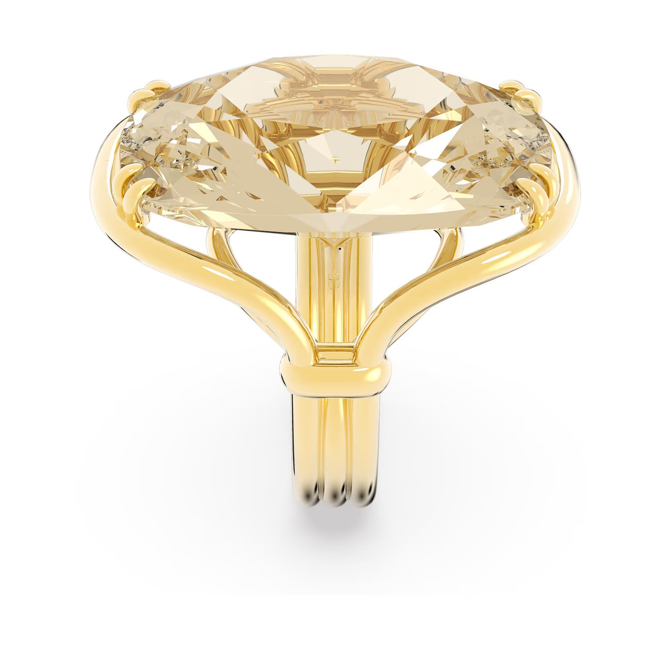 Buy Swarovski Dulcis cocktail ring, Cushion cut crystal, Gold-tone plated