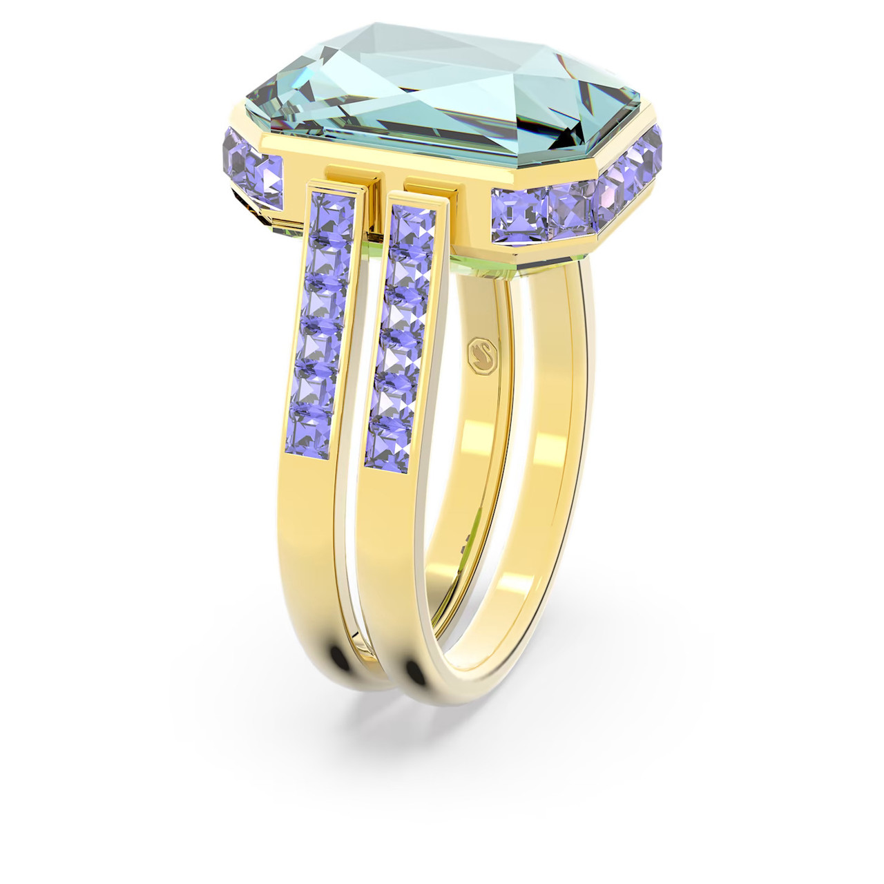【Swarovski】Orbita リング Swarovski Orbita Ring, Octagon Cut, Multicolored, Gold-Tone