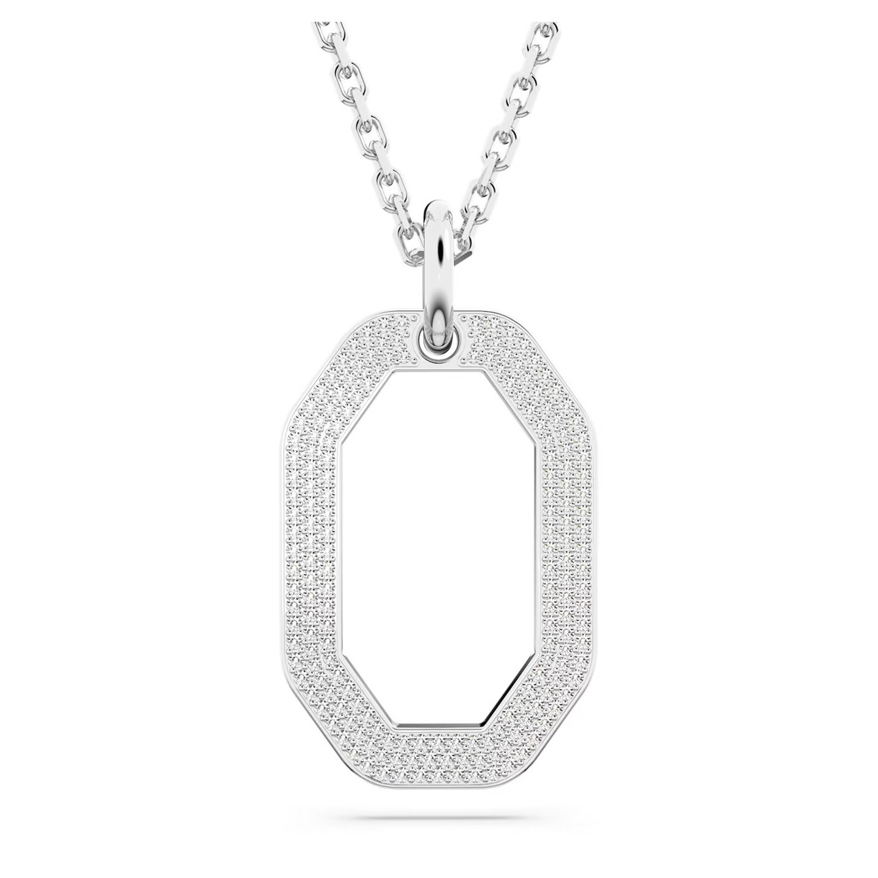 Dextera Pendant Octagon Shape, White, Rhodium Plated 5642388