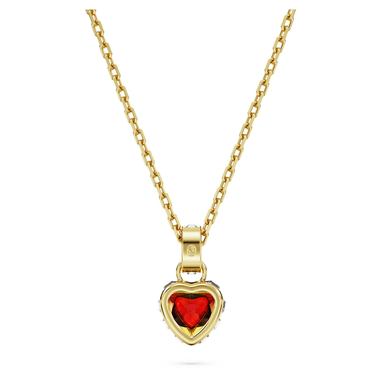 SWAROVSKI| (Chroma Pendant (5648750)) Stilla Pendant, Heart, Red, Gold-Tone Plated 5648750