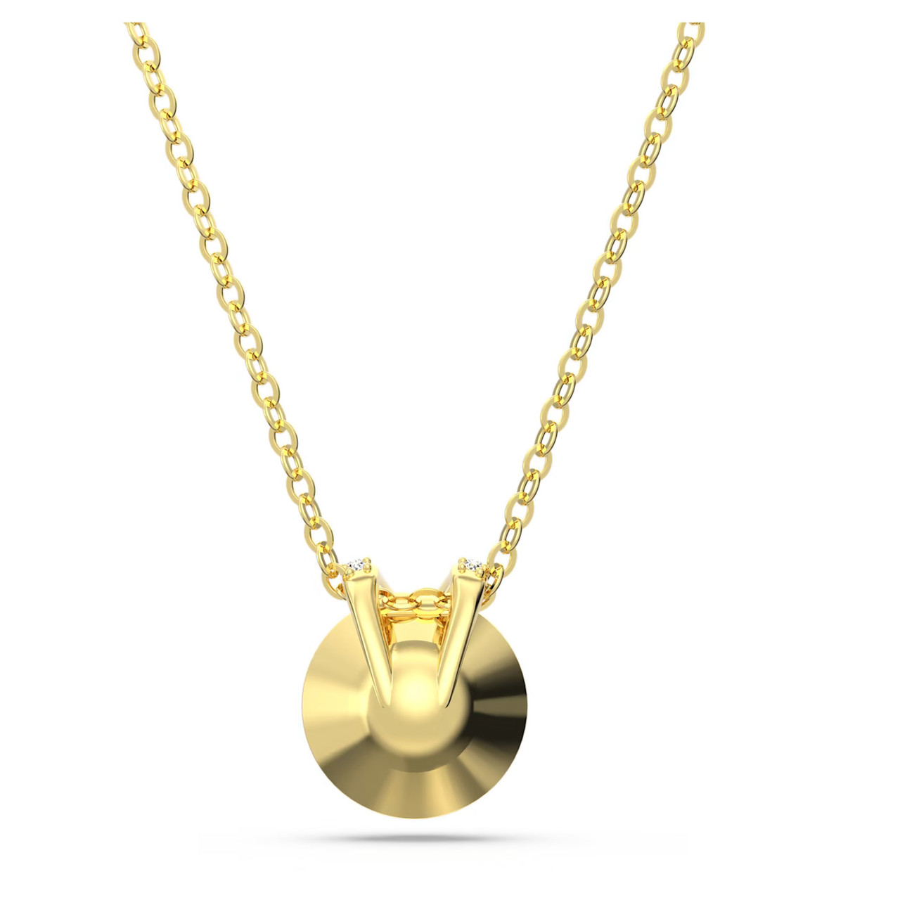 ★SWAROVSKI★ Bella Gold Tone Drop Necklace 5662091 Bella V Pendant, Round Cut, Gold Tone, Gold-Tone Plated