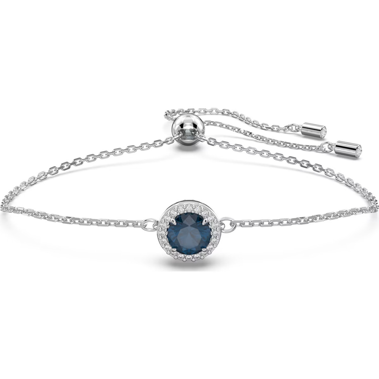 Constella Bracelet, Round Cut, Pavé, Blue, Rhodium Plated 5644291 |  Swarovski