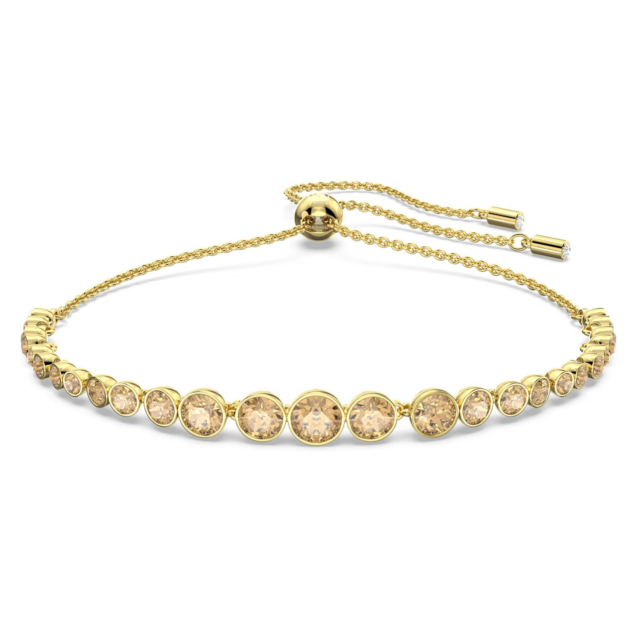 Emily Bracelet, Mixed Round Cuts, Gold-Tone, Gold-Tone Plated 5663395 |  Swarovski