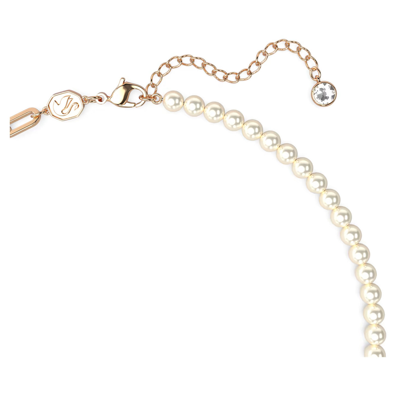 ★SWAROVSKI★ Teddy Pink Rose Gold Crystal Pearl Necklace 56 Teddy pendant, Crystal pearl, Bear, Pink, Rose gold-tone