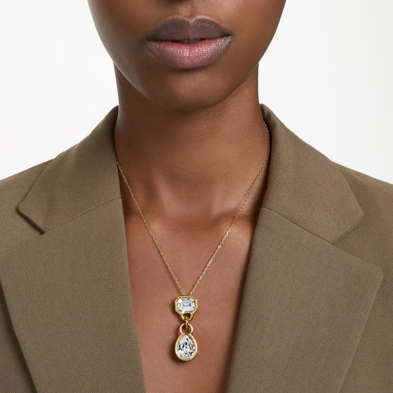 【Swarovski】Dextera ペンダント 5663339 純正箱付き Dextera Pendant, Mixed Cuts, White, Gold-Tone Plated 5663339