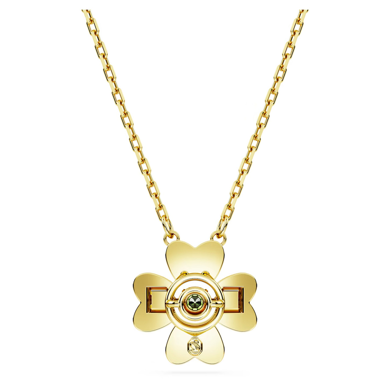 ネックレス・ペンダント SWAROVSKI Idyllia green gold-tone clover necklace 5671144 Idyllia Pendant, Clover, Green, Gold-Tone Plated 5671144
