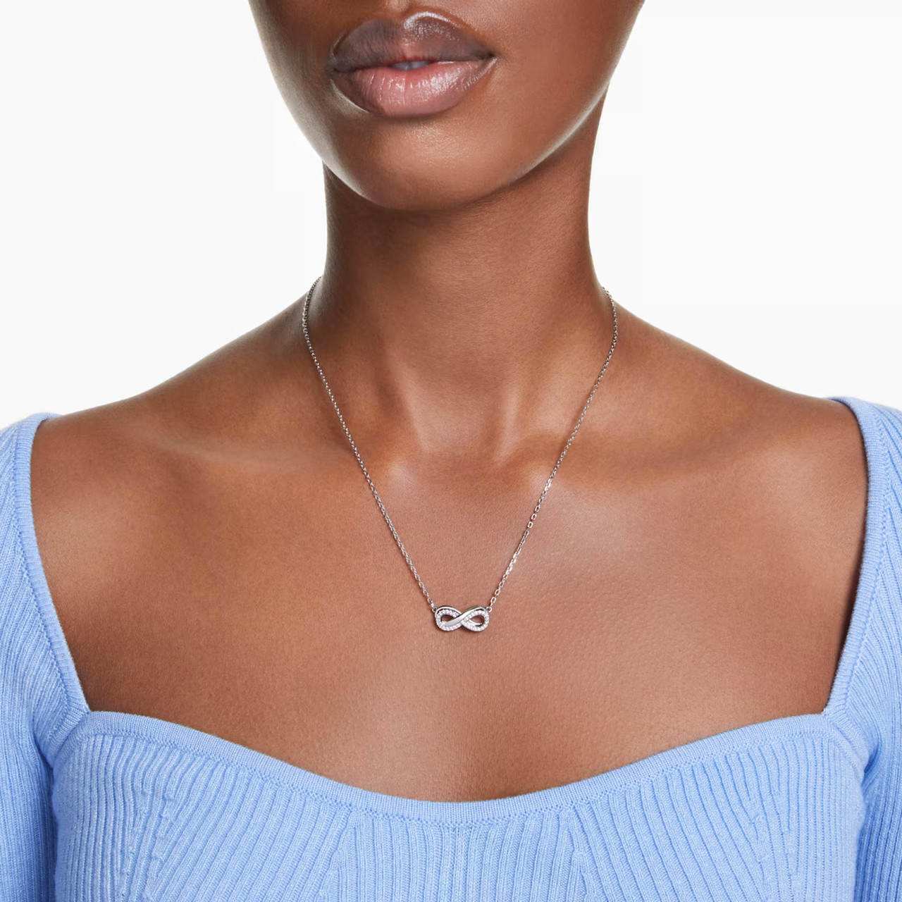 SWAROVSKI｜JEWERLY (Hyperbola pendant (5679434)) Hyperbola Pendant Infinity, White, Rhodium Plated 5679434