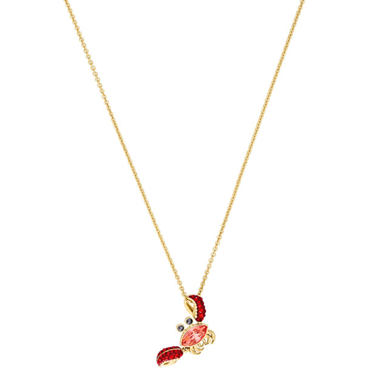 Swarovski Crystal Ocean Crab Pendant, Multi-colored, Gold