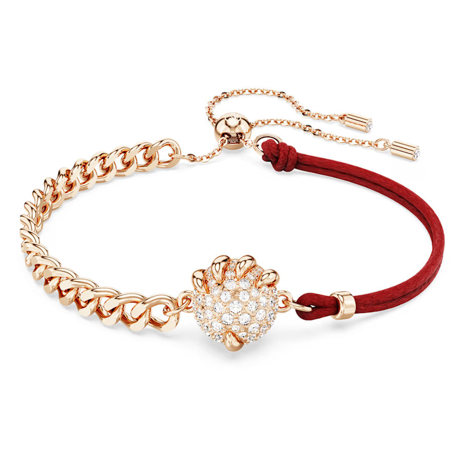 アクセサリー 0000 Dragon & Phoenix Bracelet Dragon's Claw, Red, Rose Gold-Tone