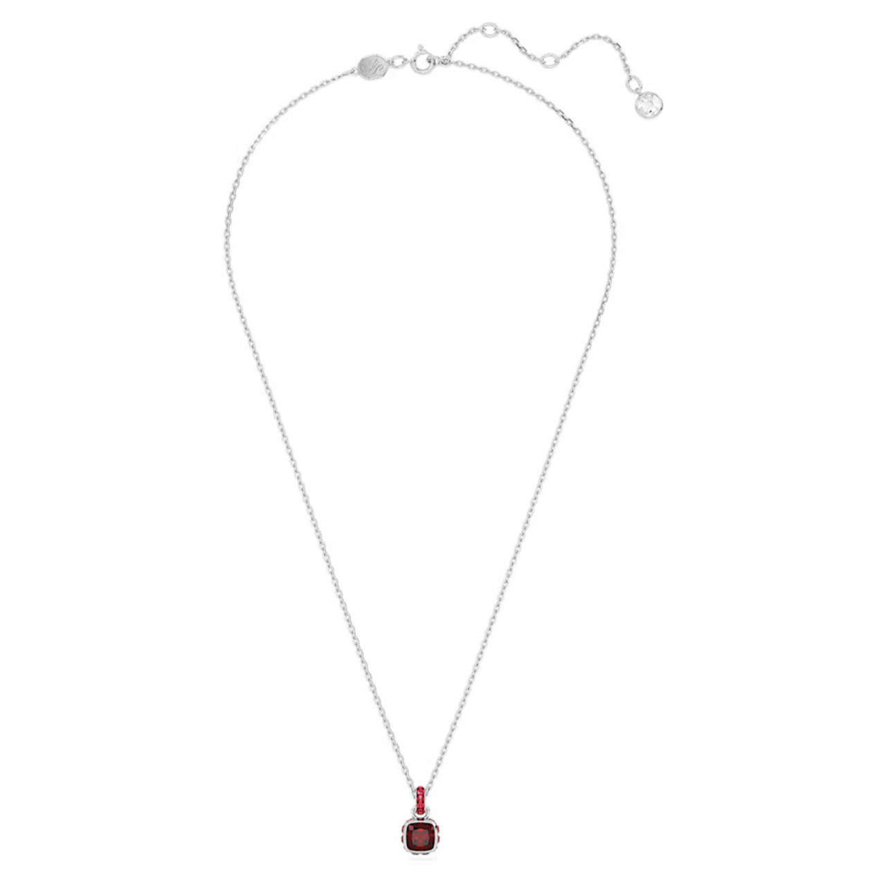 ★SWAROVSKI★ Birthstone Red Necklace 5651709 (January) Birthstone pendant, Square cut, January, Red, Rhodium plated