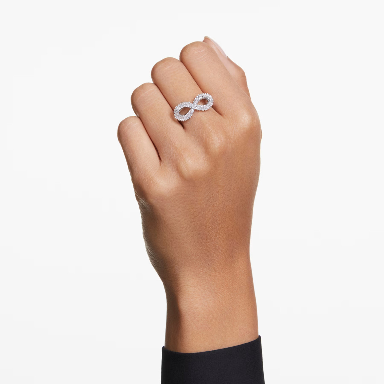指輪・リング SWAROVSKI Hyperbola Infinity Rhodium Ring55 5679698 Hyperbola Cocktail Ring, Infinity, White, Rhodium Plated