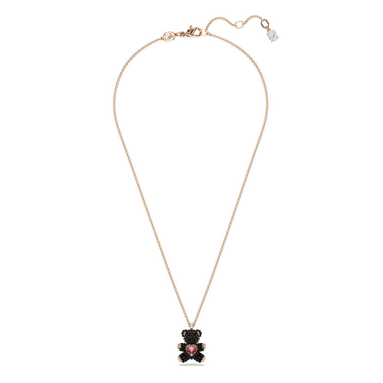 ネックレス・ペンダント SWAROVSKI Teddy Heart Black Necklace 5693623 Teddy Pendant, Black, Rose Gold-Tone Plated 5693623