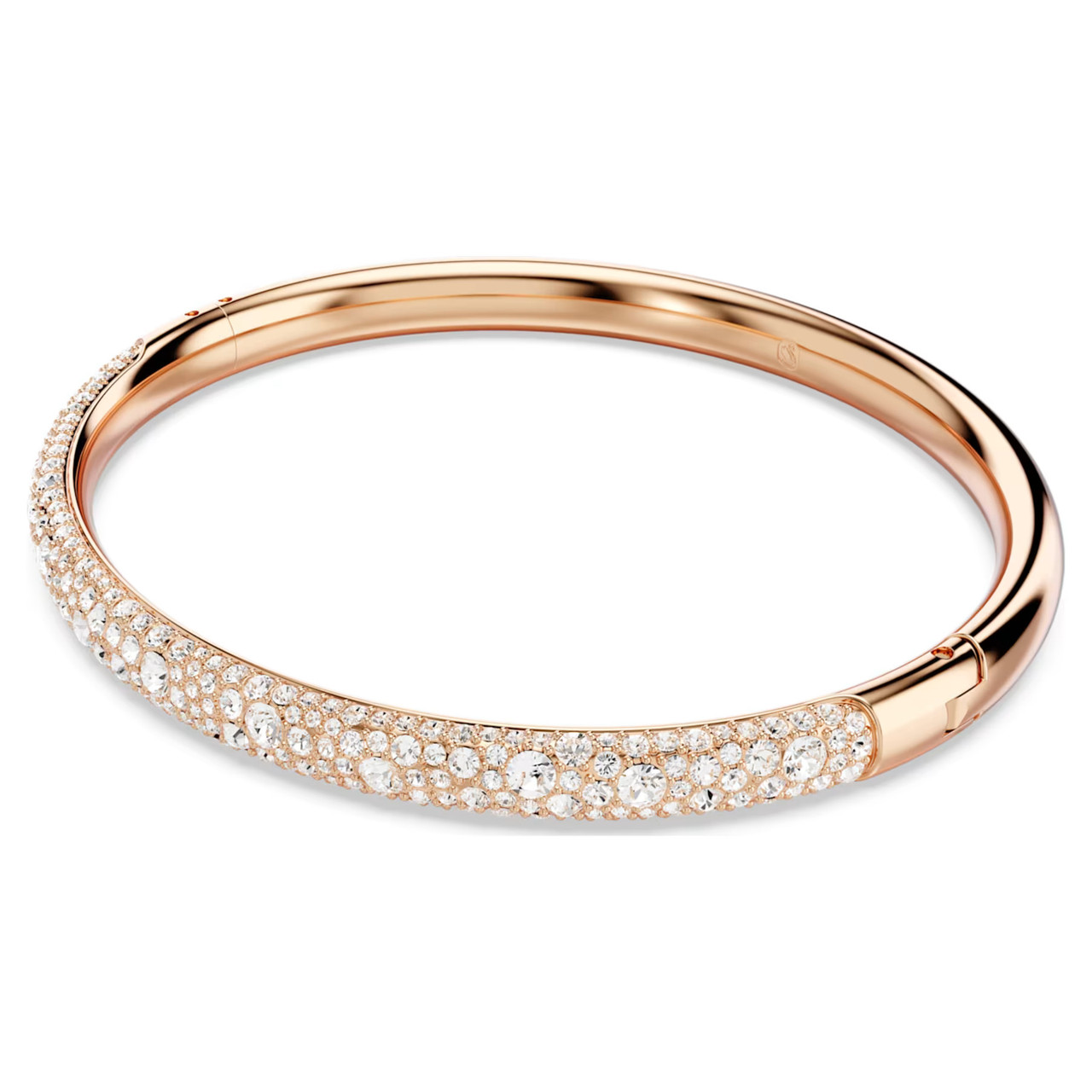 Meteora Bangle Snow Pavé White, Rose Gold-Tone Plated 5688612 (Size L ...