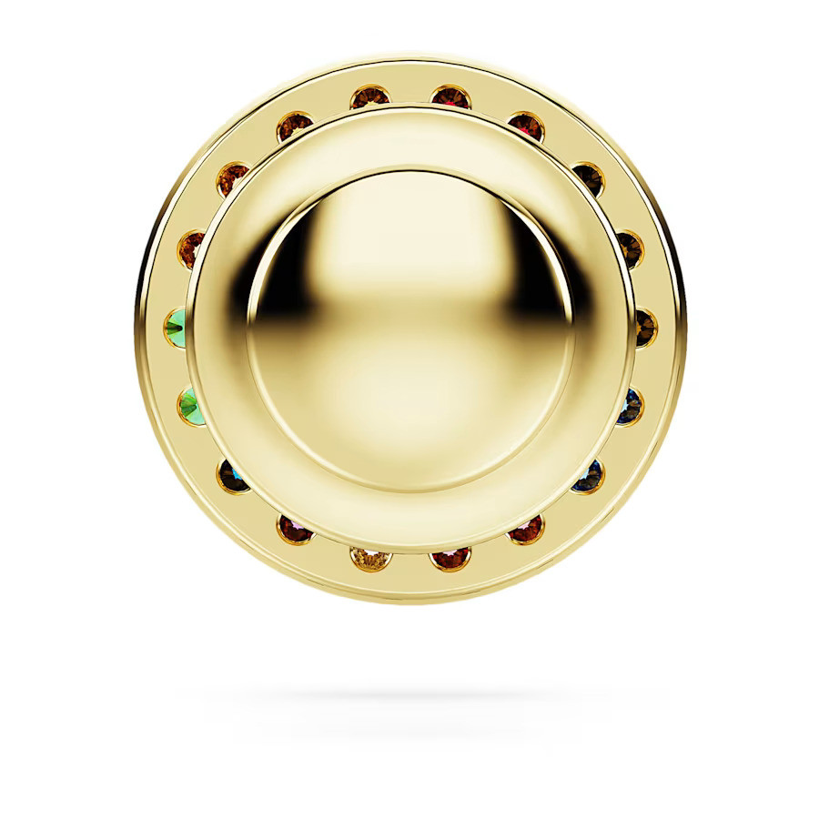 Matrix Tack Pin Round Cut, Multicolored, Gold-Tone Plated 5685576
