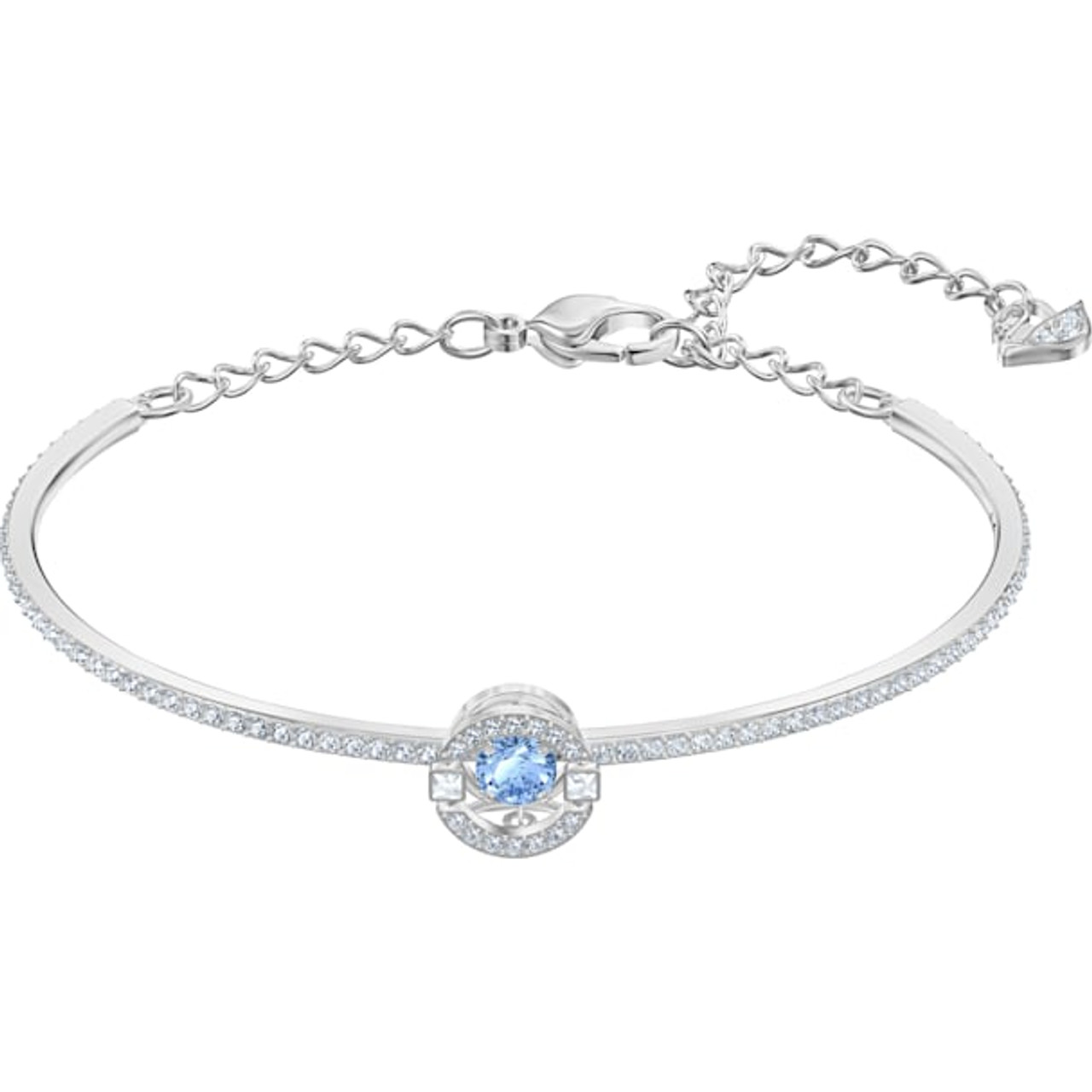 Swarovski Crystal Sparkling Dance Collection Rhodium Plated Blue