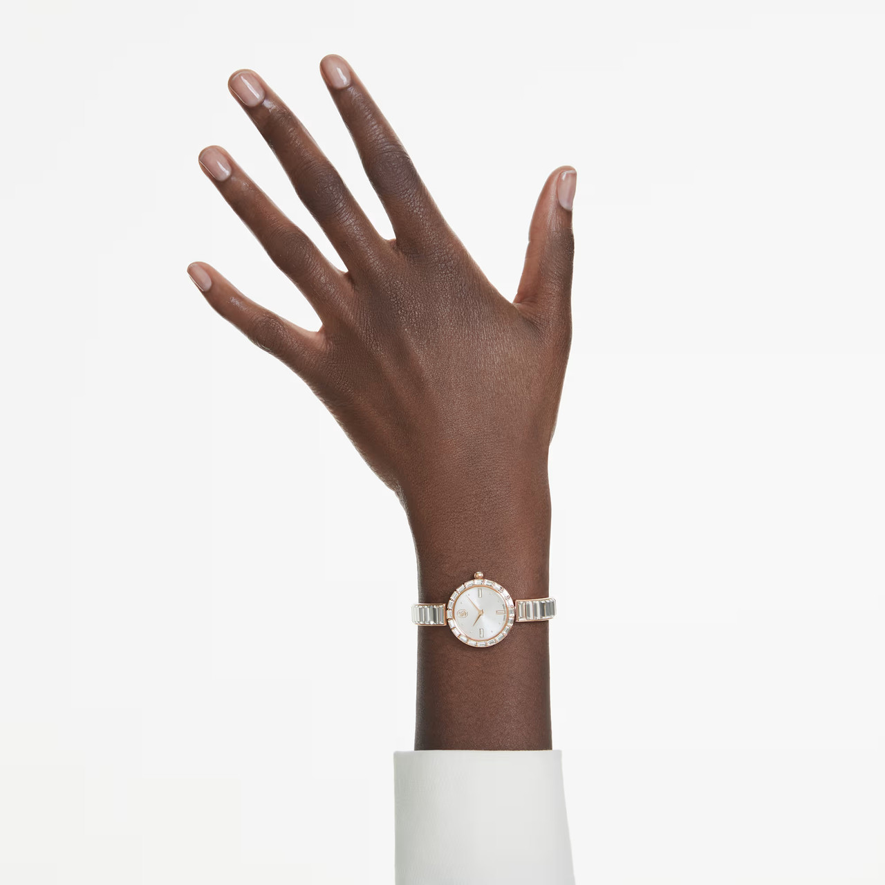 Matrix Bangle Watch, Swiss Made, Crystal Bracelet, Rose Gold Tone